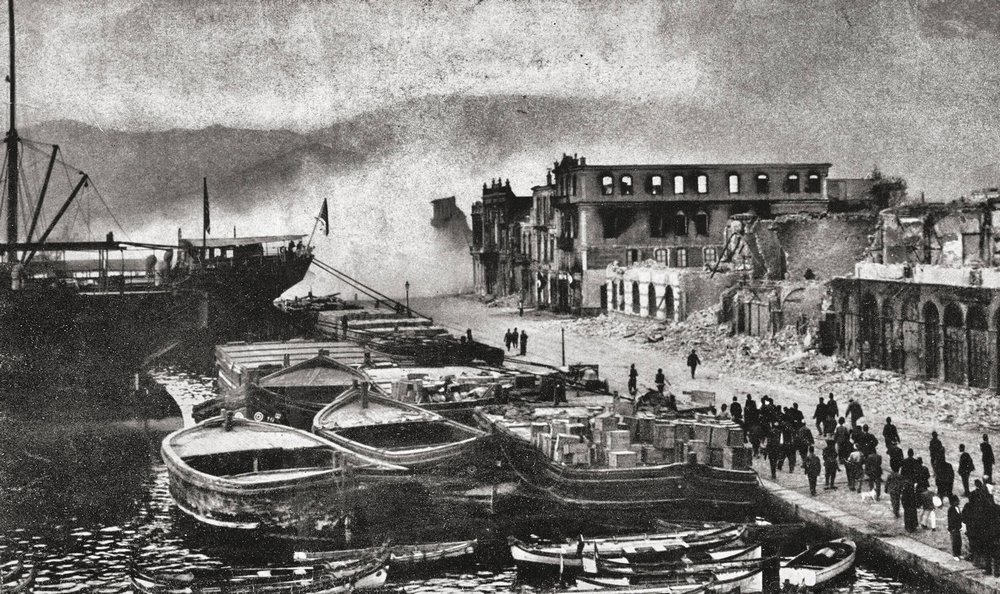 133. Η προκυμαία της Σμύρνης μετά τη φωτιά